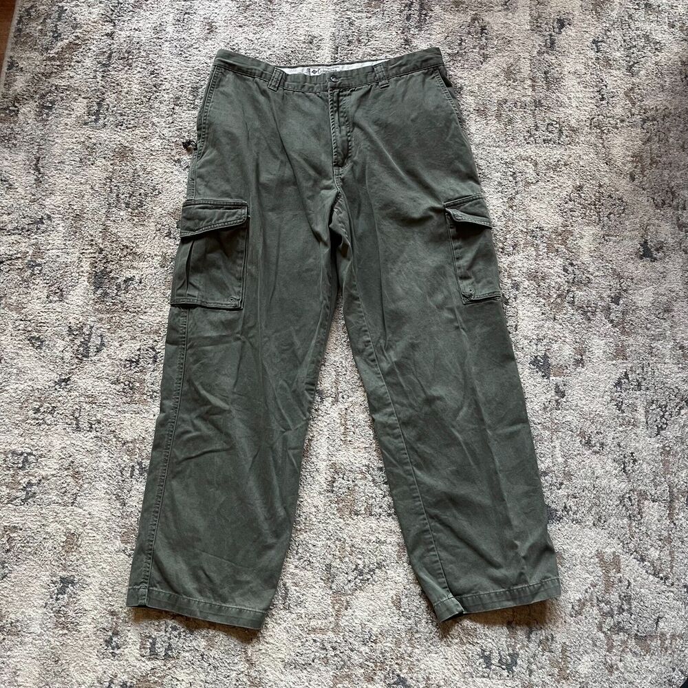 Columbia Cargo Pants 36 Mens Vertex Tall Inseam 100% Cotton Measures 36x34 Good